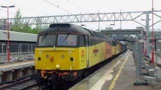 A wet afternoon with Freight and Specials! - Stafford Railway Station 9th May 2013