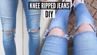 DIY Knee Ripped Jeans Tutorial 2024 - How To Style