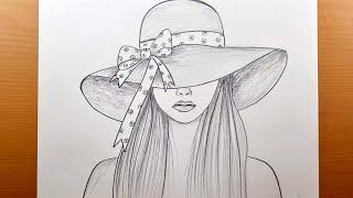 Comment dessiner une fille - Croquis au crayon || Vidéo de dessin pour débutant || Dessin de fille