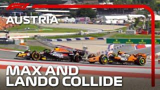 Verstappen and Norris Crash While Fighting for the Lead! | 2024 Austrian Grand Prix