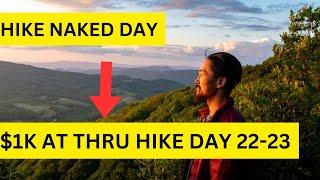 Hike Naked Day and Laurel Falls, Roan High Knob Day 22-23 Appalachian Trail Thruhike