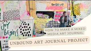 Making a Mixed Media Journal Page, Unbound Collage Art Journaling, Junk Journal Beginner Friendly