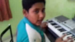 Unnai naan song by master R . HARI HARAN in keyboard