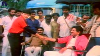 Mahesh Babu Meets Superstar Krishna - Bazaar Rowdy Telugu Movie Scenes