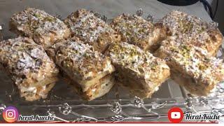 طرز تهیه ناپلئونی با یک ترفند عالی و بسیار خوشمزه  Ein sehr leckeres Napoleon-Rezept