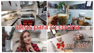 Decorando mi cocina navideña/ preparo mi café ️