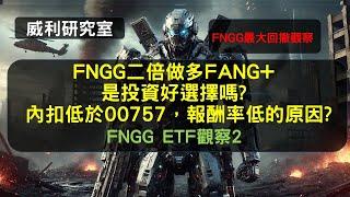 S21EP19 | FNGG二倍做多FANG+是投資好選擇嗎? 內扣低於00757，報酬率低的原因?FNGG ETF觀察2。FNGG最大回撤觀察