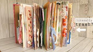 Before you throw it away, I'll show you how I use it! DIY junk journal made from trash... literally