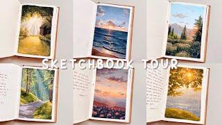 gouache sketchbook tour! 🪴 almost 100 paintings 