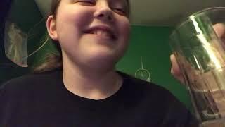 Small Contant creator does something completely absurd being an idiot chugging a glass of water￼