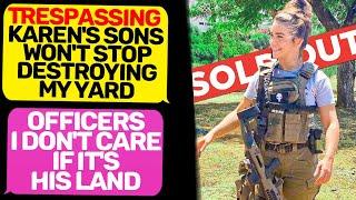 Trespassing Karen's sons won't stop destroying my yard I Am the Owner of land  r/MaliciousCompliance