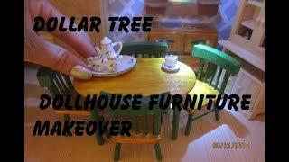 Dollar Tree dollhouse furniture makeover