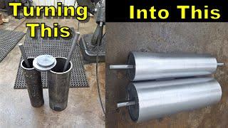 Making Rollers For An Etching Press - Manual Machining And Welding