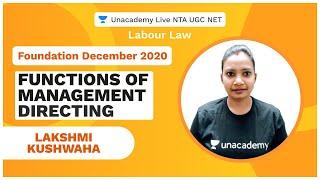 Foundation Dec 2020 | Functions of Management- Directing | Lakshmi Kushwaha | NTA UGC NET 2020