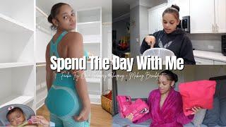 SPEND THE DAY WITH ME: How Our Mornings Go + Grocery Shopping + Cooking Breakfast For Ricci & Rylan