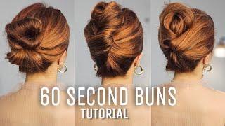 How to Master 60 Second Bun UpDos Quickly ⌛️