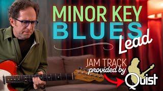 Minor key blues - electric lead guitar lesson - Jam track by Quist! - Guitar Lesson EP600