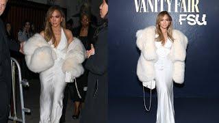 Jennifer Lopez goes for Old Hollywood glamour in all white at Golden Globes pre-party