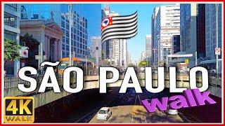 【4K】WALK SAO PAULO BRAZIL 4k video SLOW TV travel vlog Brasil