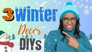 3 $1 COZY WINTER HOME DECOR DIY IDEAS | Winter Decor on A Budget, WWYM