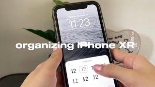 organizing iphone XR in 2023 — dark theme aesthetic vlog 🫧