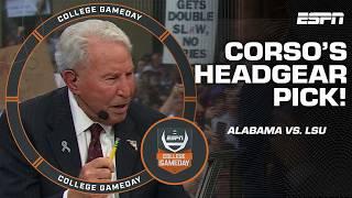 Lee Corso’s headgear pick for Alabama vs. LSU with Livvy Dunne and Paul Skenes | College GameDay