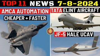 Indian Defence Updates : AMCA Automation,New JF-5 UCAV,Tata ELINT Aircraft,Israel Offers Drone Dome