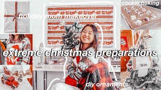 EXTREME CHRISTMAS PREPARATIONS ft. christmas room makeover, cookie baking, diy holiday decor