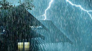 Relax & Fall Asleep Fast, Deep Sleep with Torrential Rain & Mighty Thunder Sounds on a Stormy Night