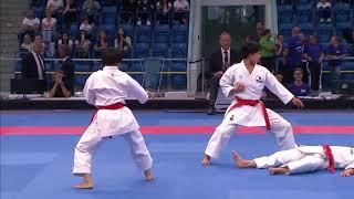 WKF KARATE Female kata kururunfa bunkai