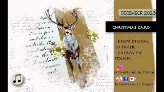 REINDEER CARD - From digital to paper