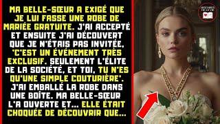 Ma belle-sœur m'a demandé une robe de mariée gratuite. J'ai accepté, puis j'ai découvert que je...