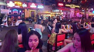 Street 136, Phnom Penh, Cambodia (2024) (4K) Red Light District - Phnom Penh nightlife