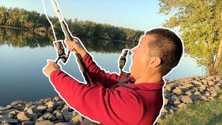 Sturgeon, Bass, Walleye, Drum, and more -- Multi-species Shore Fishing on the Wisconsin River