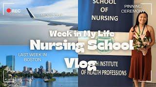 Week In My Life As A Nursing Student In Boston Vlog | Pinning Ceremony, NCLEX Review & Moving Out