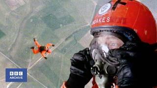 1973: JOHN NOAKES' Death-Defying Five-Mile FREEFALL | Blue Peter | BBC Archive