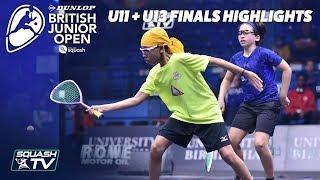 Squash: Dunlop British Junior Open 2019 - U11 + U13 Final Highlights