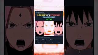 3 Sanins Vs Students Summoning Jutsu  #sasuke #sakura #stunade #jiraya #orochimaru#animedit #naruto