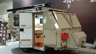 njstar rv off road travel trailer unique design interior to exterior over look walk through #rvlife