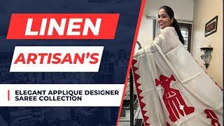 Linen Applique Designer Saree Collection