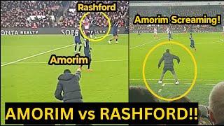 Ruben Amorim's FURIOUS Reaction yelling at Rashford to press, but look Rashford reaction...