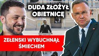 Zełenski parsknął śmiechem po obietnicy Dudy dla Rosjan