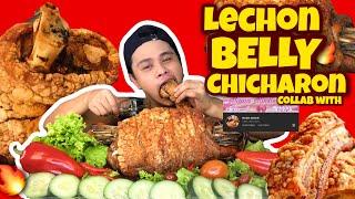 LECHON BELLY CHICHARON | PUTOK BATOK | collab with @MAMA MINXIE | Mukbang with JD