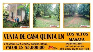 Casas Nicaragua -Oferta Casa Quinta en venta en masaya (Cod.VCP-68)