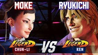 SF6 ▰ MOKE (Chun-Li) vs RYUKICHI (Ken) ▰ High Level Gameplay