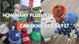 How Many Plushies Can I Knit In 2 Days?  - Knit with me // Project Vlog