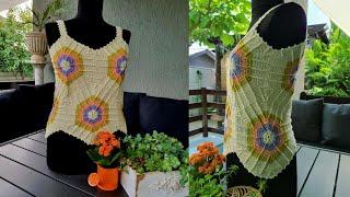 TOP Super Easy with hexagons for beginners #Crochet tutorial, #Roxi Crochet