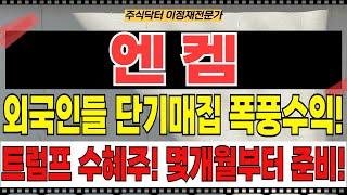 엔켐 - 외국인들 단기매집 폭둥수익! 트럼프 수혜주! 몇개월부터 준비되었다!