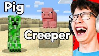 I Fooled My Friend by Swapping PIG and CREEPER in Minecraft