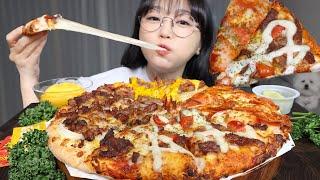 피자 먹고 표정 피자맘스피자 신메뉴 WOW피자 먹방MEAT PIZZA with CHEESE SAUCE MUKBANG ASMR